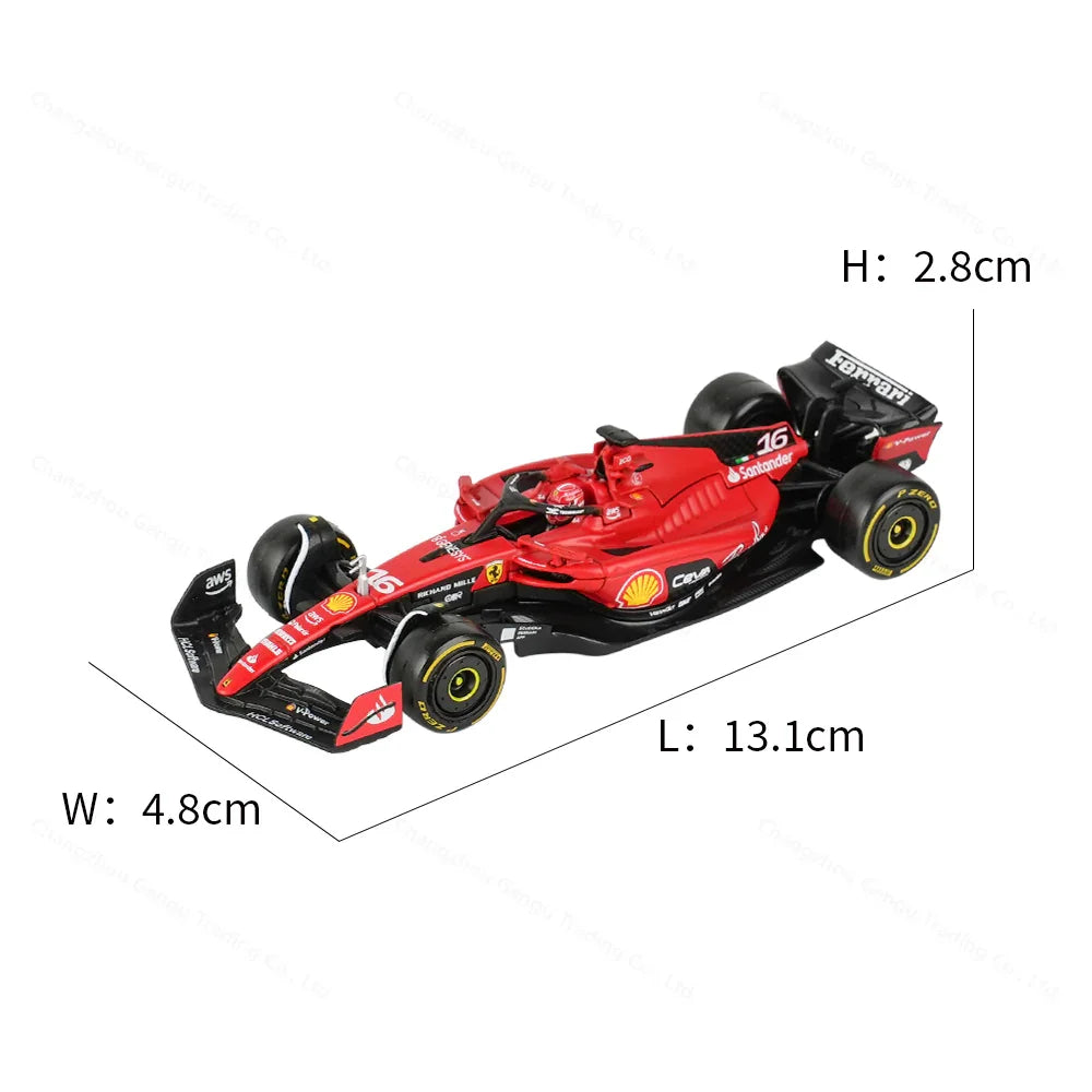 Miniatura F1 Ferrari 2023 SF23, Escala 1:43, # 16 Lecler # 55 Sainz Jr