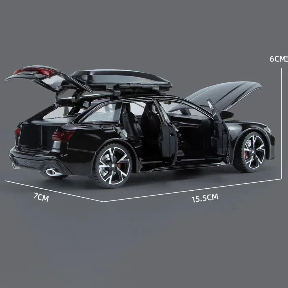 Miniatura Carro Audi RS6 Metal, Escala 1/32