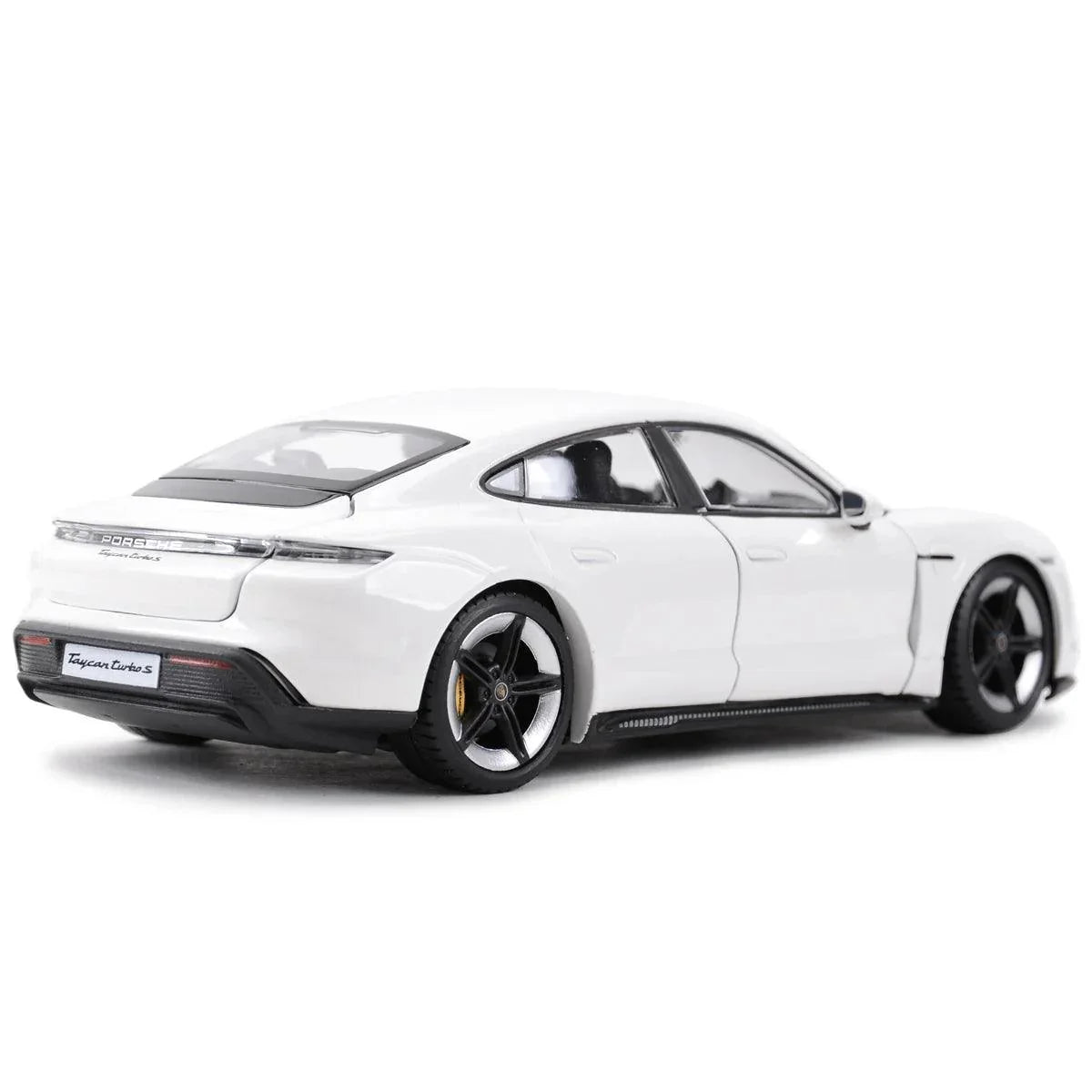 Miniatura Porsche Taycan Turbo S Ultra Detalhada, Metal, Escala 1:24