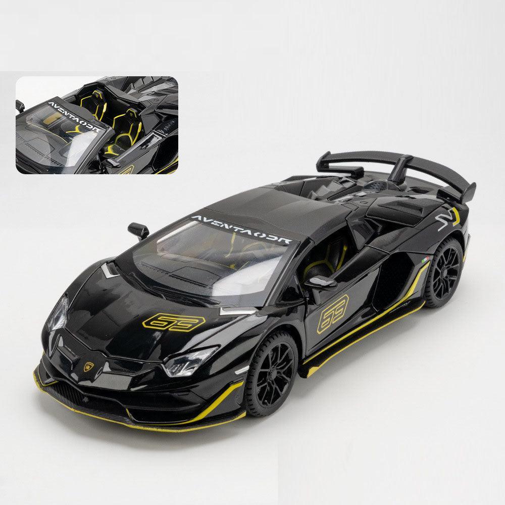 ミニカー Lamborghini Aventador SVJ Dark Chrome Miniatura Lamborghini Aventador SVJ 63, Escala 1:24