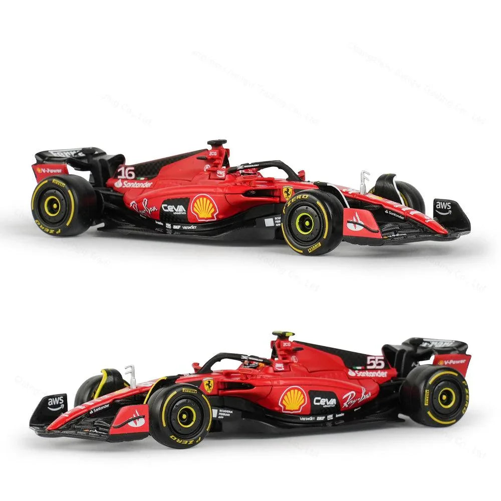 Miniatura F1 Ferrari 2023 SF23, Escala 1:43, # 16 Lecler # 55 Sainz Jr