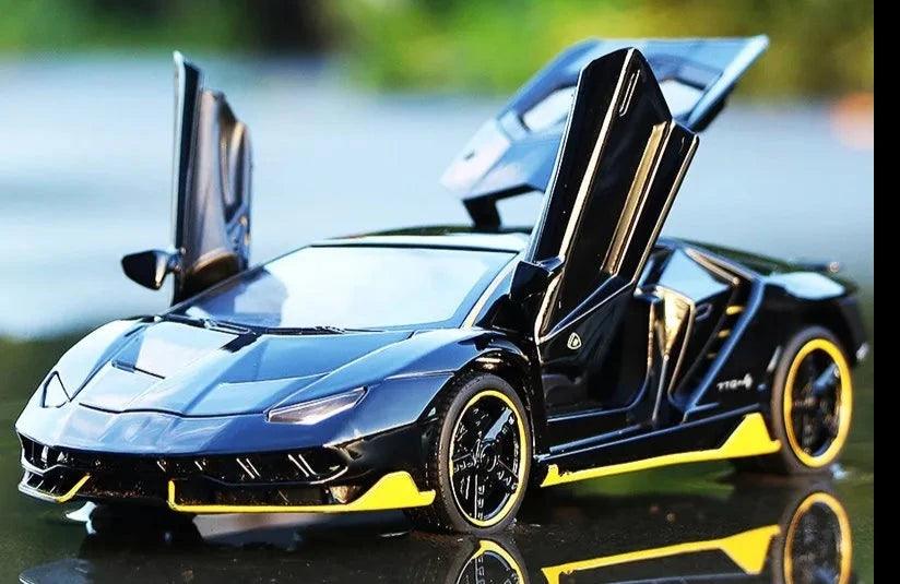 Miniatura Lamborghini Aventador de Metal, Feito em Metal, Escala 1:32