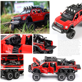 Miniatura Ford Raptor F150 Modificado Off-Road, Escala 1/28