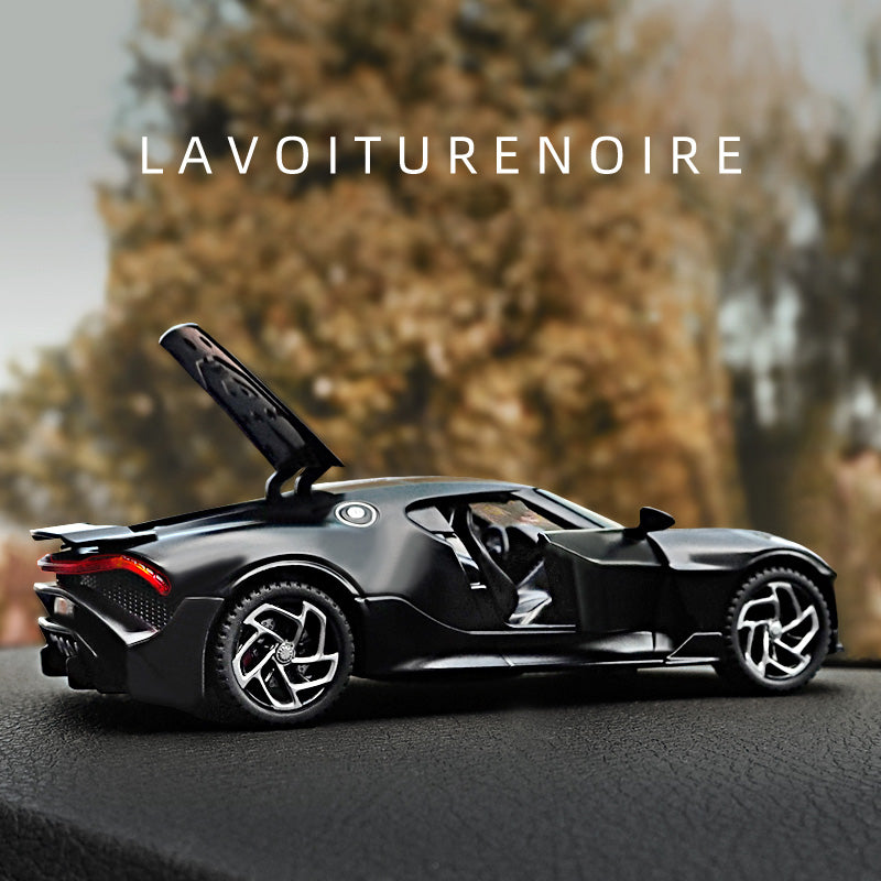 Miniatura Carro Bugatti La Voiture Noire Escala 1:32, Ultra Detalhada, Metal - Edição Limitada