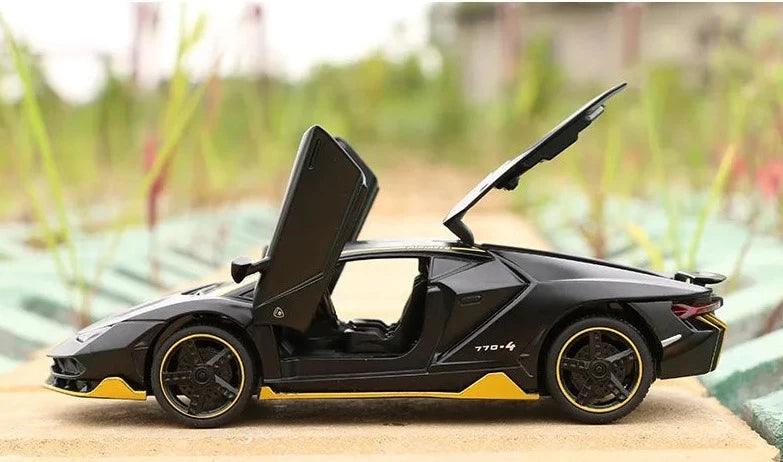 Miniatura Lamborghini Aventador de Metal, Feito em Metal, Escala 1:32