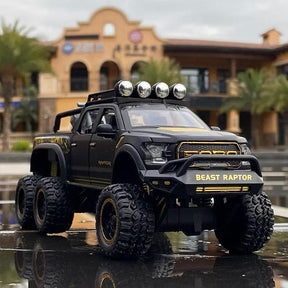 Miniatura Ford Raptor F150 Modificado Off-Road, Escala 1/28