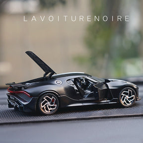 Miniatura Carro Bugatti La Voiture Noire Escala 1:32, Ultra Detalhada, Metal - Edição Limitada