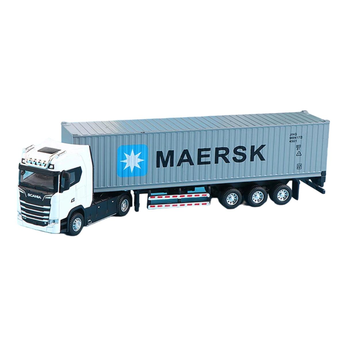 Miniatura Caminhão Scania com Container Escala 1:36