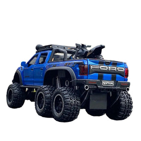 Miniatura Ford Raptor F150 Modificado Off-Road, Escala 1/28