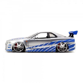 Miniatura Nissan Skyline GTR R34 Velozes e Furiosos, Escala 1:24