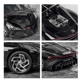 Miniatura Carro Bugatti La Voiture Noire Escala 1:32, Ultra Detalhada, Metal - Edição Limitada