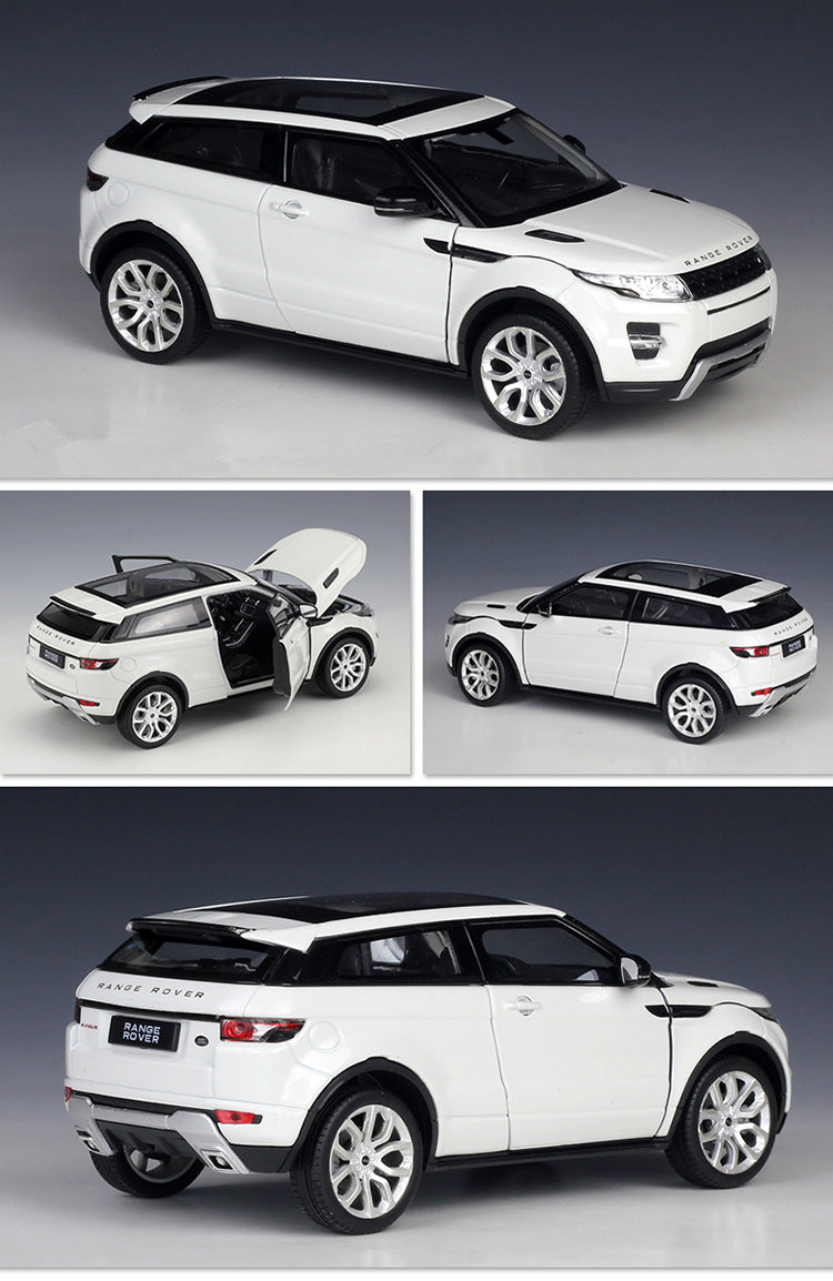 Miniatura Carro Land Rover Range Rover Evoque SUV, Escala 1:24, Feita em Metal, Abertura de portas