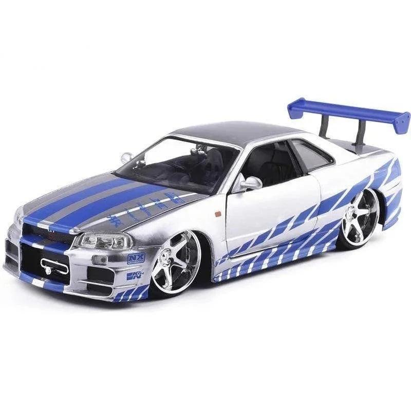 Miniatura Nissan Skyline GTR R34 Velozes e Furiosos, Escala 1:24