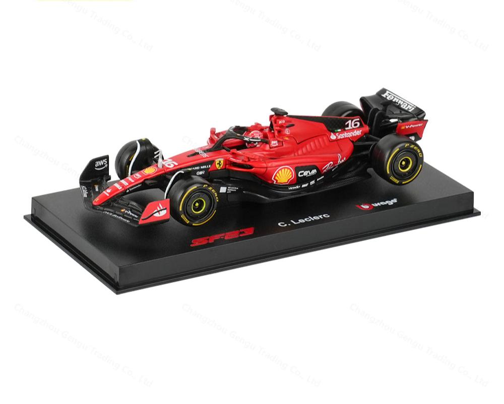 Miniatura F1 Ferrari 2023 SF23, Escala 1:43, # 16 Lecler # 55 Sainz Jr