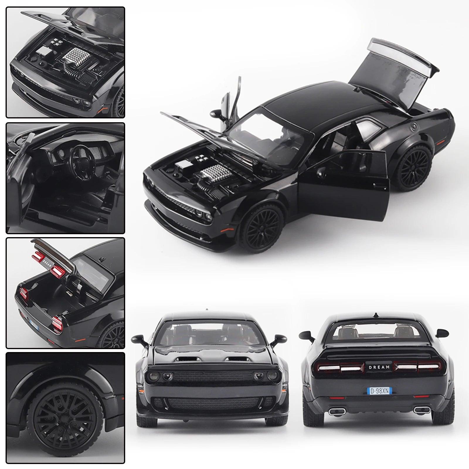 Miniatura Carro Dodge Challenger Hellcat, Escala 1/32, Metal