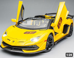 Miniatura Carro Lamborghini Aventador SVJ 63, Escala 1:24