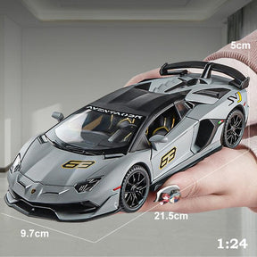 Miniatura Carro Lamborghini Aventador SVJ 63, Escala 1:24