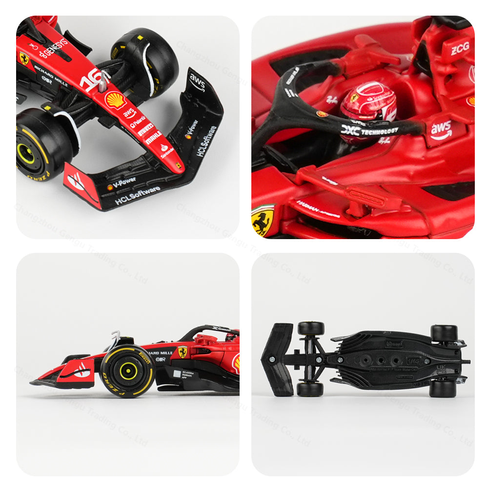 Miniatura F1 Ferrari 2023 SF23, Escala 1:43, # 16 Lecler # 55 Sainz Jr