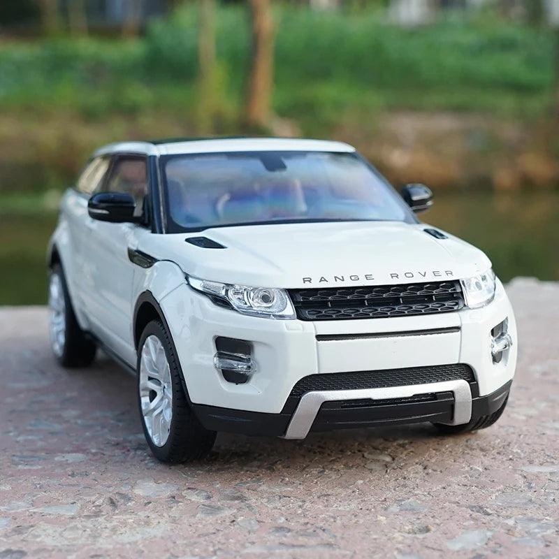 Miniatura Carro Land Rover Range Rover Evoque SUV, Escala 1:24, Feita em Metal, Abertura de portas