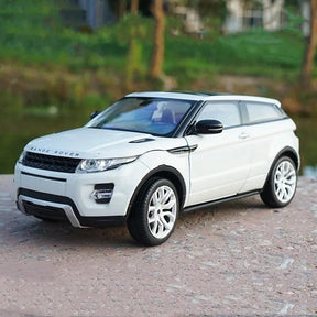 Miniatura Carro Land Rover Range Rover Evoque SUV, Escala 1:24, Feita em Metal, Abertura de portas