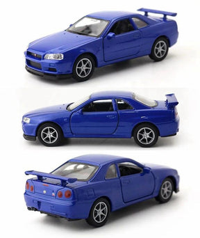 Miniatura Nissan Skyline GTR R34, Escala 1/36