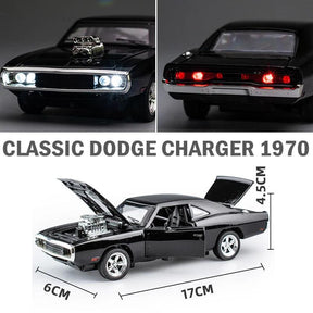 Miniatura Carro Dodge 1970 Charger, Escala 1:32, Toretto Velozes e Furiosos