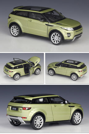 Miniatura Carro Land Rover Range Rover Evoque SUV, Escala 1:24, Feita em Metal, Abertura de portas