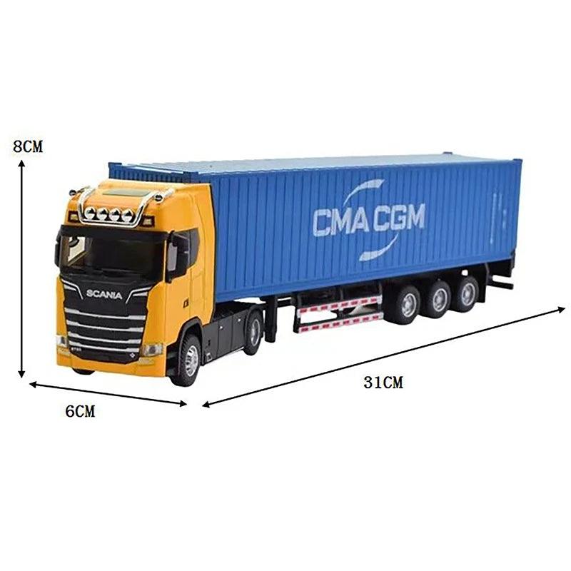 Miniatura Caminhão Scania com Container Escala 1:36