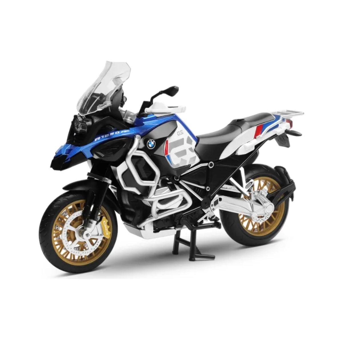 Miniatura Moto BMW R1250 GS, Escala 1:12, Feito em Metal