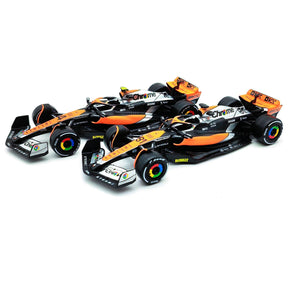 Miniatura Carro Fórmula 1 McLaren F1 Team MCL60 2023, Escala 1:43, 4# Lando Norris, 81# Oscar Piastri