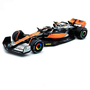 Miniatura Carro Fórmula 1 McLaren F1 Team MCL60 2023, Escala 1:43, 4# Lando Norris, 81# Oscar Piastri