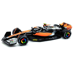 Miniatura Carro Fórmula 1 McLaren F1 Team MCL60 2023, Escala 1:43, 4# Lando Norris, 81# Oscar Piastri