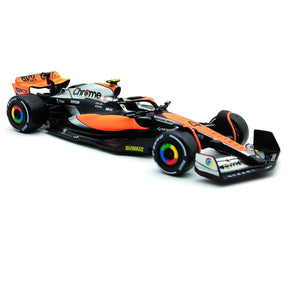 Miniatura Carro Fórmula 1 McLaren F1 Team MCL60 2023, Escala 1:43, 4# Lando Norris, 81# Oscar Piastri