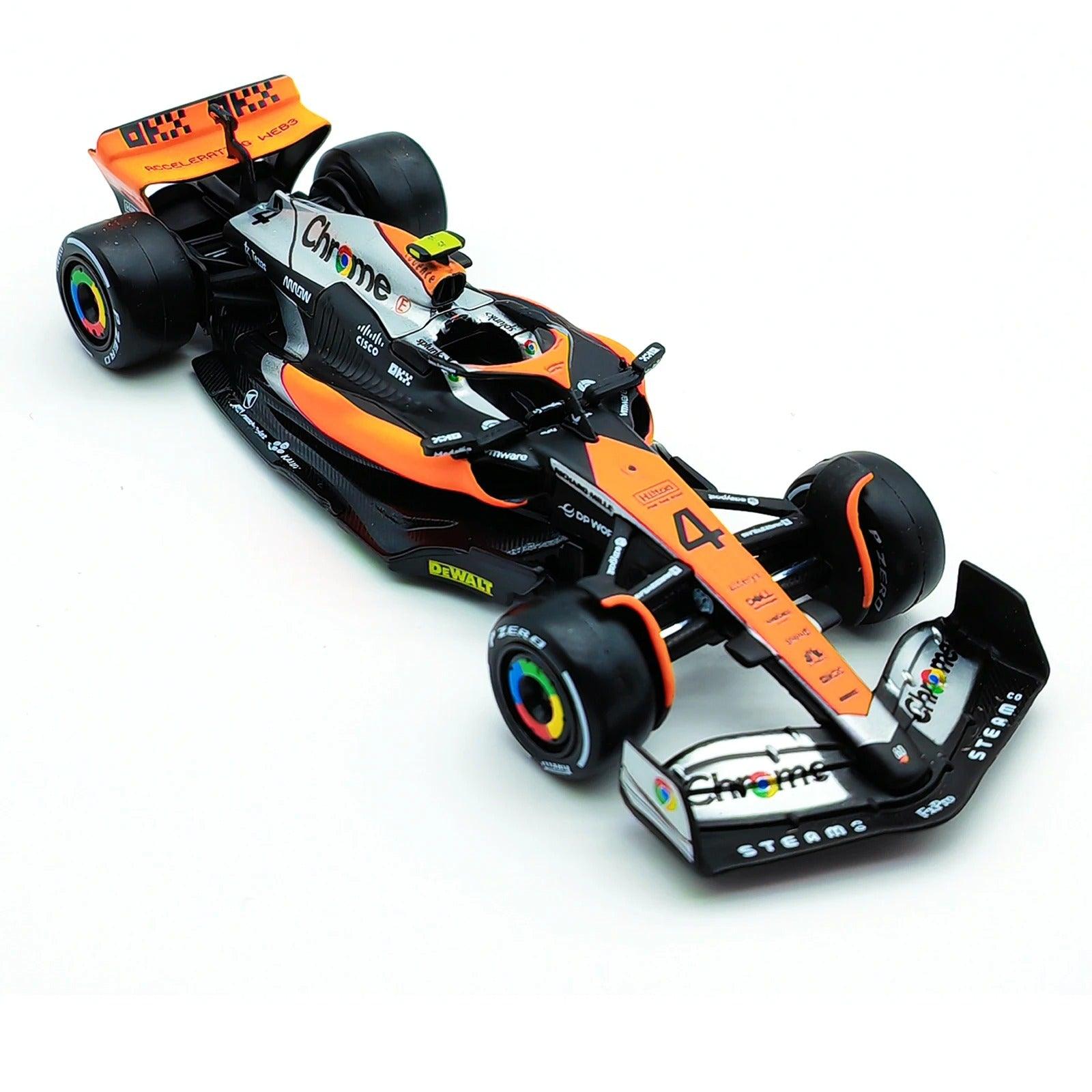 Miniatura Carro Fórmula 1 McLaren F1 Team MCL60 2023, Escala 1:43, 4# Lando Norris, 81# Oscar Piastri