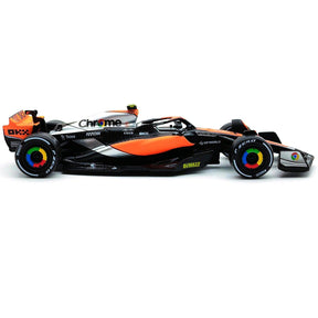 Miniatura Carro Fórmula 1 McLaren F1 Team MCL60 2023, Escala 1:43, 4# Lando Norris, 81# Oscar Piastri